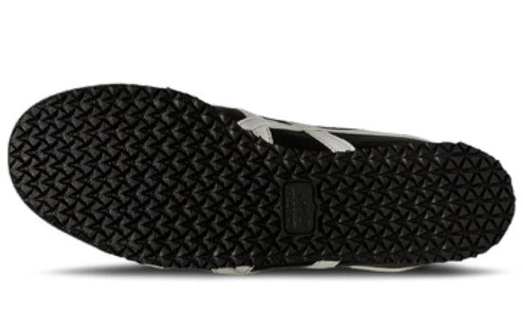Onitsuka Tiger Mexico 66 "Black White" Unisex Leather Sneakers- Women's Shoe Sale / Men's Shoe Sale
