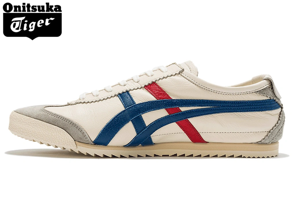 Onitsuka Tiger Mexico 66 Deluxe Nippon Made Sneakers – Cream/Blue/Red