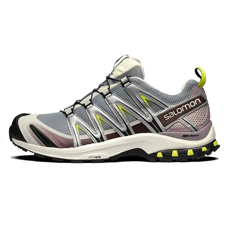 Salomon XA PRO 3D "Grey Purple Yellow"- outdoor hiking shoes/Women's Shoe Sale / Men's Shoe Sale