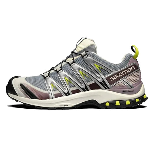 Salomon XA PRO 3D "Grey Purple Yellow"- outdoor hiking shoes/Women's Shoe Sale / Men's Shoe Sale