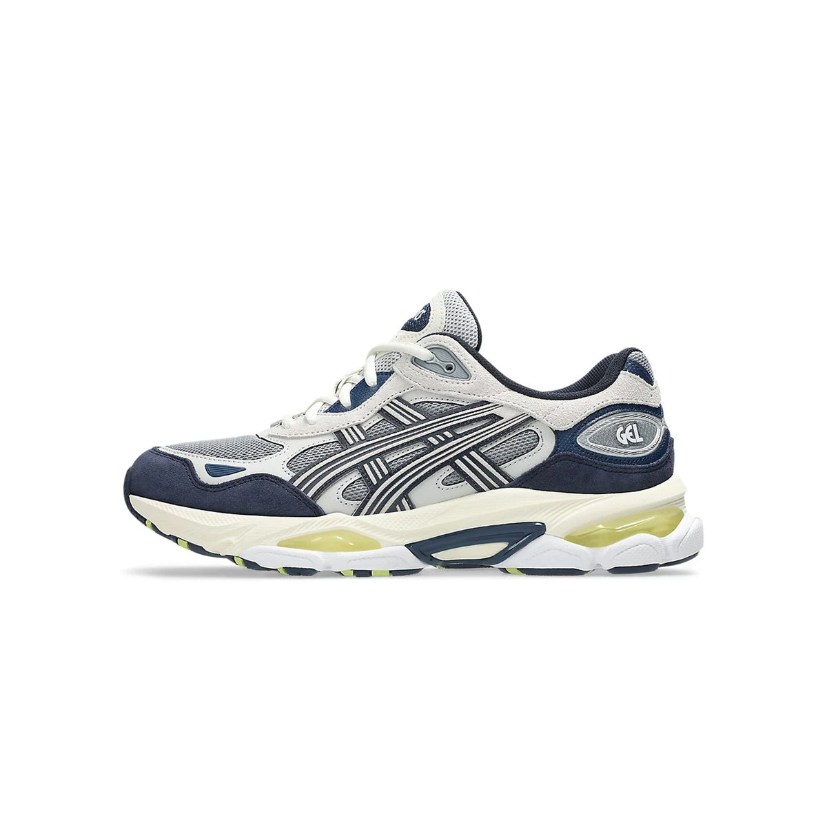 ASICS GEL-NIMBUS 9 "Grey Navy Cream" Men Women Retro Running Sneakers