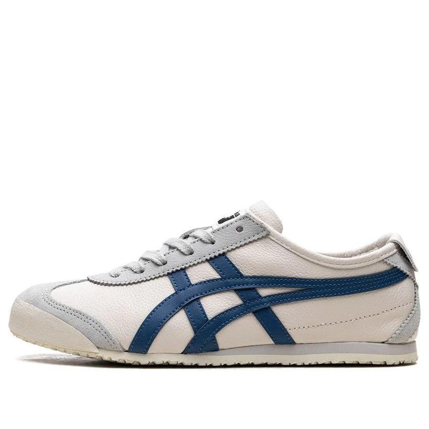 Onitsuka Tiger Mexico 66 "Cream Blue" Unisex Leather Sneakers- Women's Shoe Sale / Men's Shoe Sale
