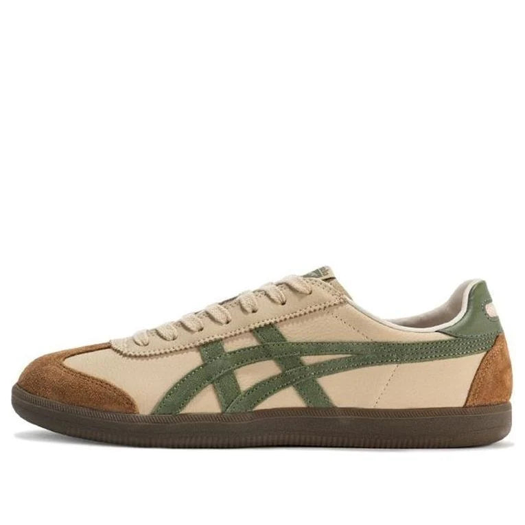 Onitsuka Tiger Tokuten "Beige Brown Green" Leather Sneakers- Women's Shoe Sale / Men's Shoe Sale