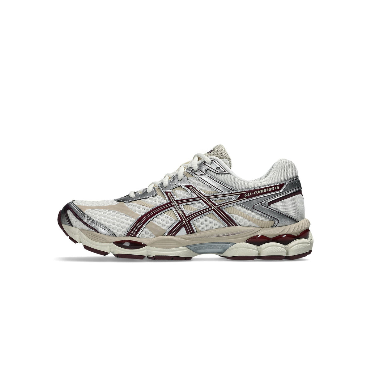 ASICS GEL-CUMULUS 16 "Cream Silver Burgundy" Men Women Retro Running Sneakers