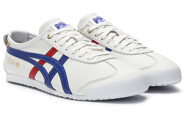 Onitsuka Tiger Mexico 66 "White Blue Red Gold" Unisex Sneakers- Women's Shoe Sale / Men's Shoe Sale