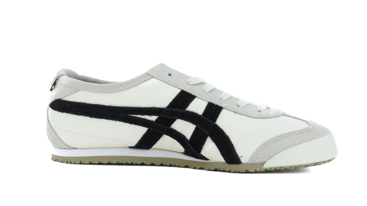 Onitsuka Tiger Mexico 66 "Cream Black" Unisex Leather Sneakers- Women's Shoe Sale / Men's Shoe Sale