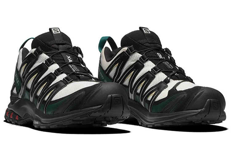 Salomon XA PRO 3D "White Black Green"- outdoor hiking shoes/Women's Shoe Sale / Men's Shoe Sale