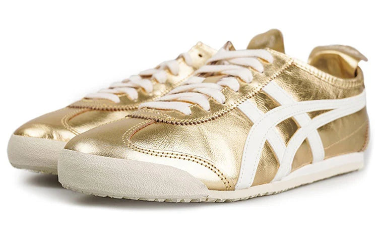 Onitsuka Tiger Mexico 66 "Gold White" Unisex Casual Sneakers- Women's Shoe Sale / Men's Shoe Sale