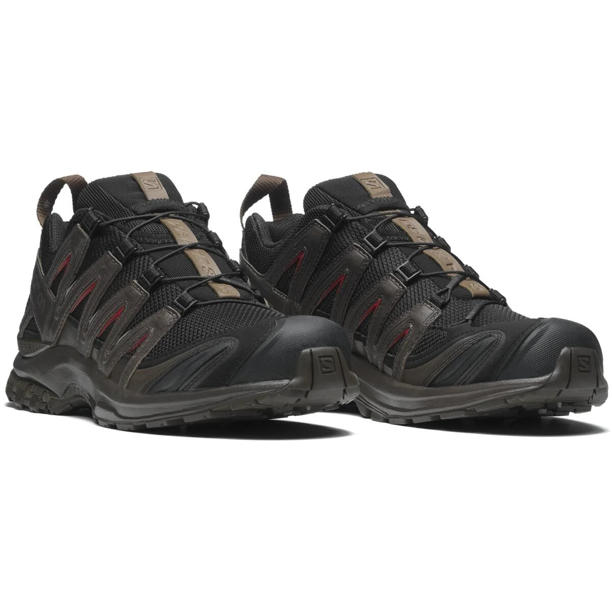 Salomon XA PRO 3D "Black Brown Red"- outdoor hiking shoes/Women's Shoe Sale / Men's Shoe Sale