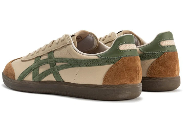 Onitsuka Tiger Tokuten "Beige Brown Green" Leather Sneakers- Women's Shoe Sale / Men's Shoe Sale