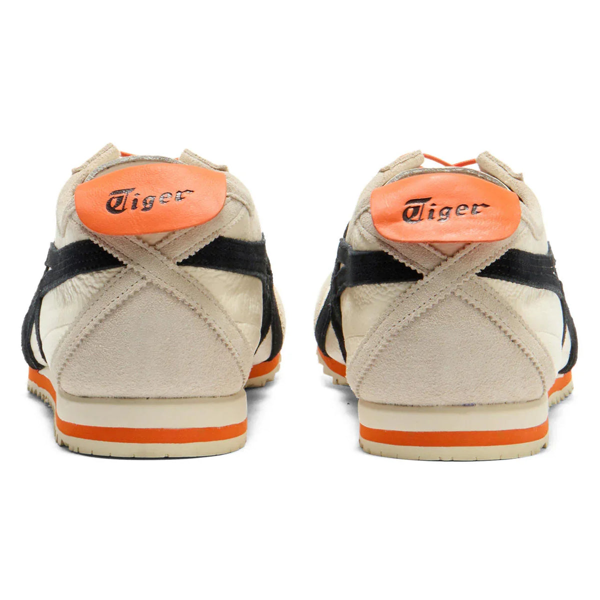 Onitsuka Tiger Mexico 66 "Cream Black Orange" Leather Sneakers- Women's Shoe Sale / Men's Shoe Sale