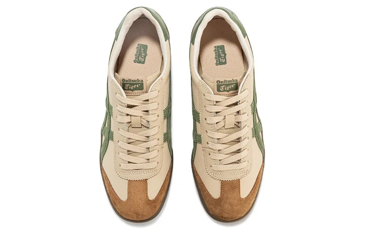 Onitsuka Tiger Tokuten "Beige Brown Green" Leather Sneakers- Women's Shoe Sale / Men's Shoe Sale