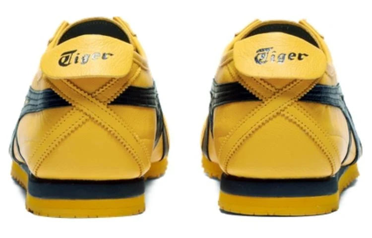 Onitsuka Tiger Mexico 66 "Yellow Black" Leather Sneakers- Women's Shoe Sale / Men's Shoe Sale