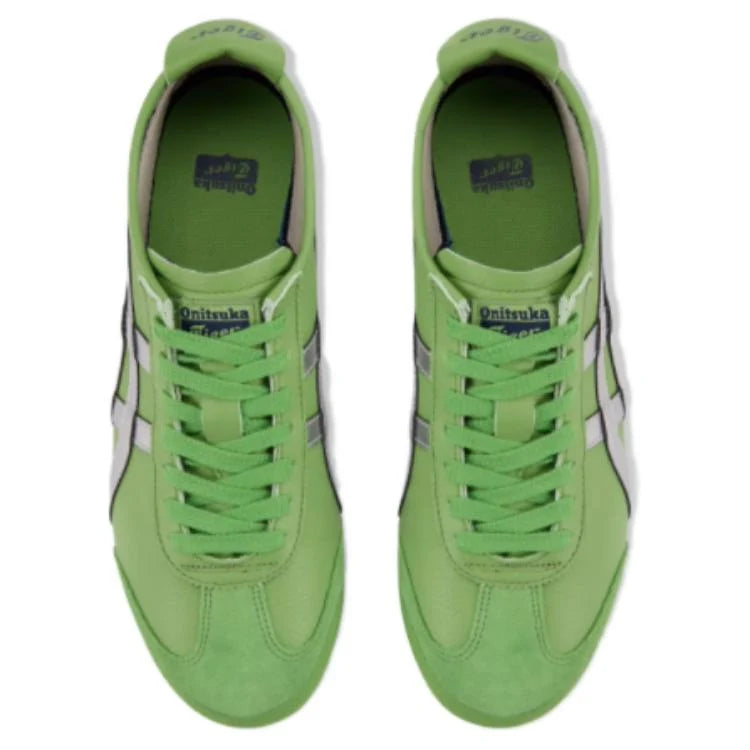 Onitsuka Tiger Mexico 66 "Green Silver" Unisex Leather Sneakers- Women's Shoe Sale / Men's Shoe Sale