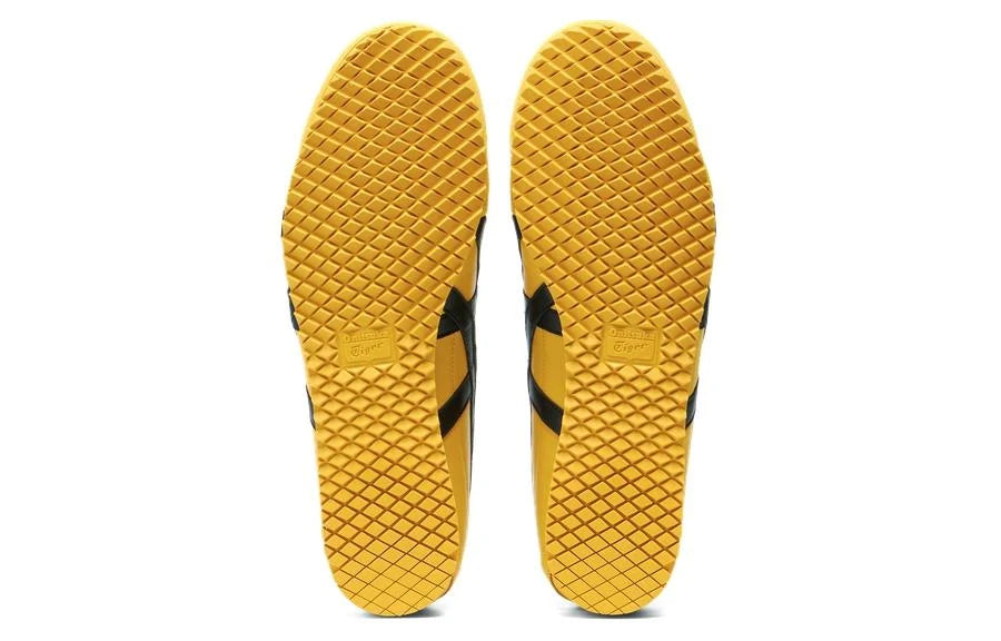 Onitsuka Tiger Mexico 66 "Yellow Black" Leather Sneakers- Women's Shoe Sale / Men's Shoe Sale