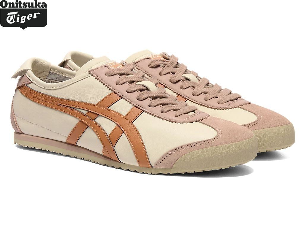 Onitsuka Tiger Mexico 66 "Cream/Mineral Brown" Classic shoe models Onitsuka Tiger Women's Shoe Sale / Men's Shoe Sale