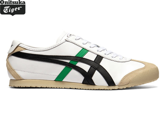 Onitsuka Tiger Mexico 66 "White/Black/Green"Classic shoe models Onitsuka Tiger Women's Shoe Sale / Men's Shoe Sale