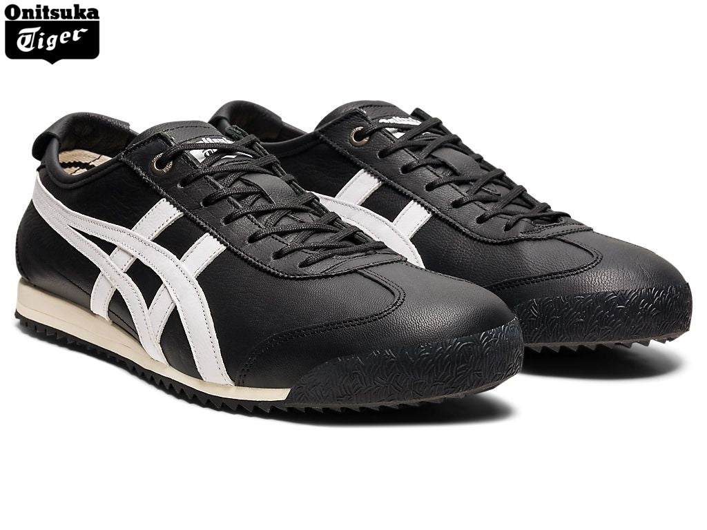 Onitsuka Tiger Mexico 66 Leather Sneakers – Black/White- Women's Shoe Sale / Men's Shoe Sale