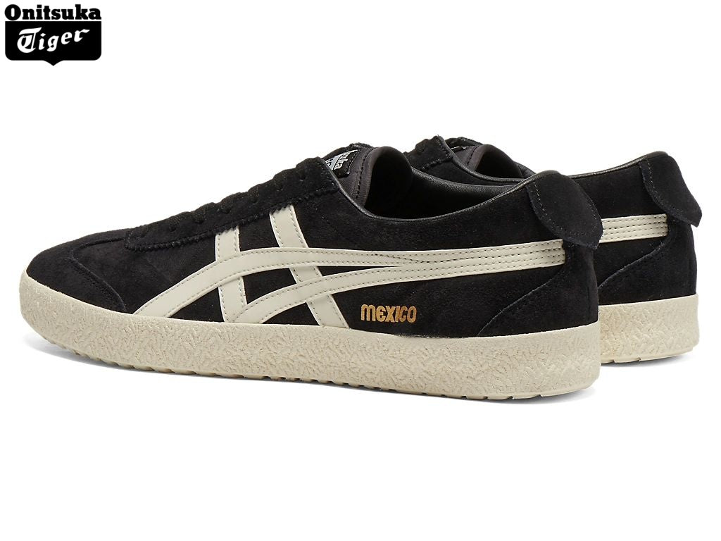 Onitsuka Tiger Mexico 66 Delux Black White Suede Sneakers - Women's Shoe Sale / Men's Shoe Sale