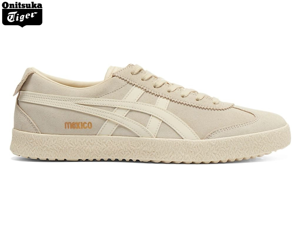 Onitsuka Tiger Mexico 66 Delux Cream Suede Sneakers - Women's Shoe Sale / Men's Shoe Sale