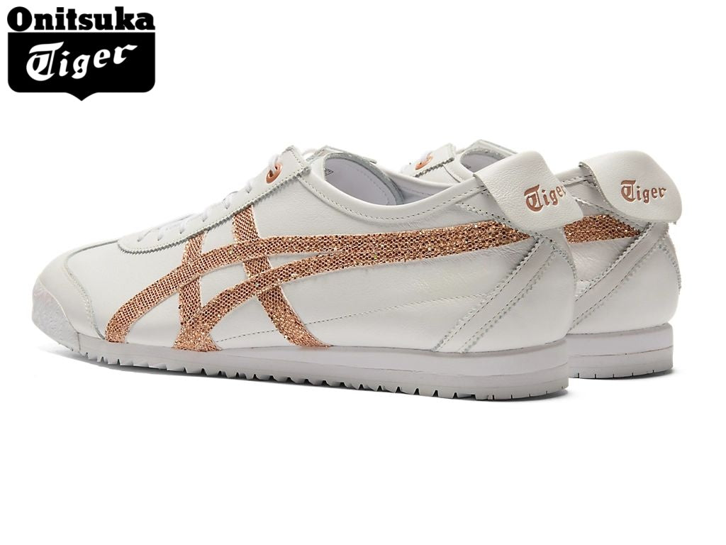 Onitsuka Tiger Mexico 66 White Rose Gold Glitter - Women's Shoe Sale / Men's Shoe Sale