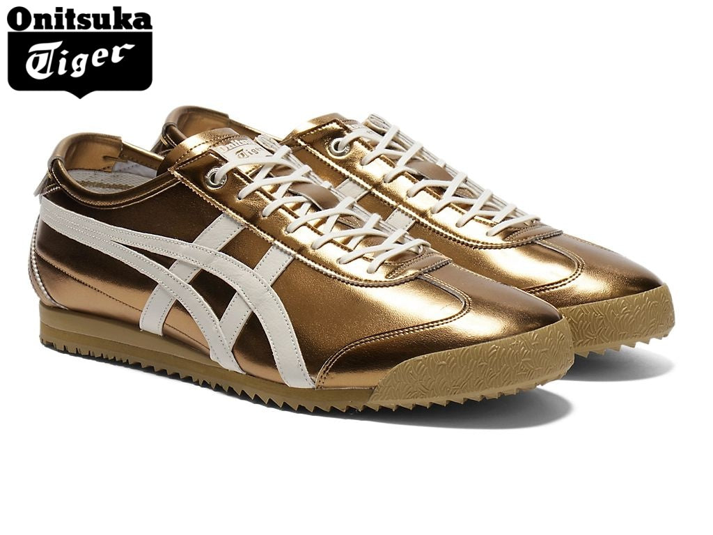 Onitsuka Tiger Mexico 66 Metallic Gold Leather - Women's Shoe Sale / Men's Shoe Sale