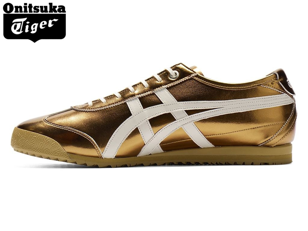 Onitsuka Tiger Mexico 66 Metallic Gold Leather - Women's Shoe Sale / Men's Shoe Sale