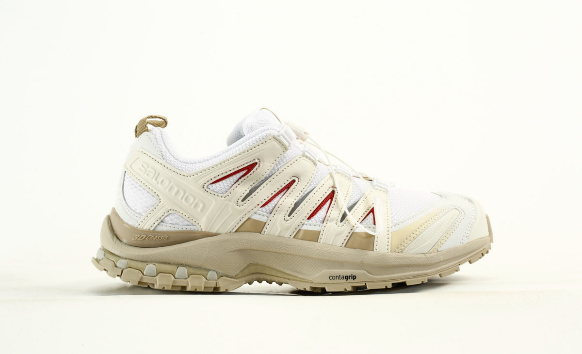 Salomon XA PRO 3D Trail Running Shoes "White Beige Red"- outdoor hiking shoes/Women's Shoe Sale / Men's Shoe Sale