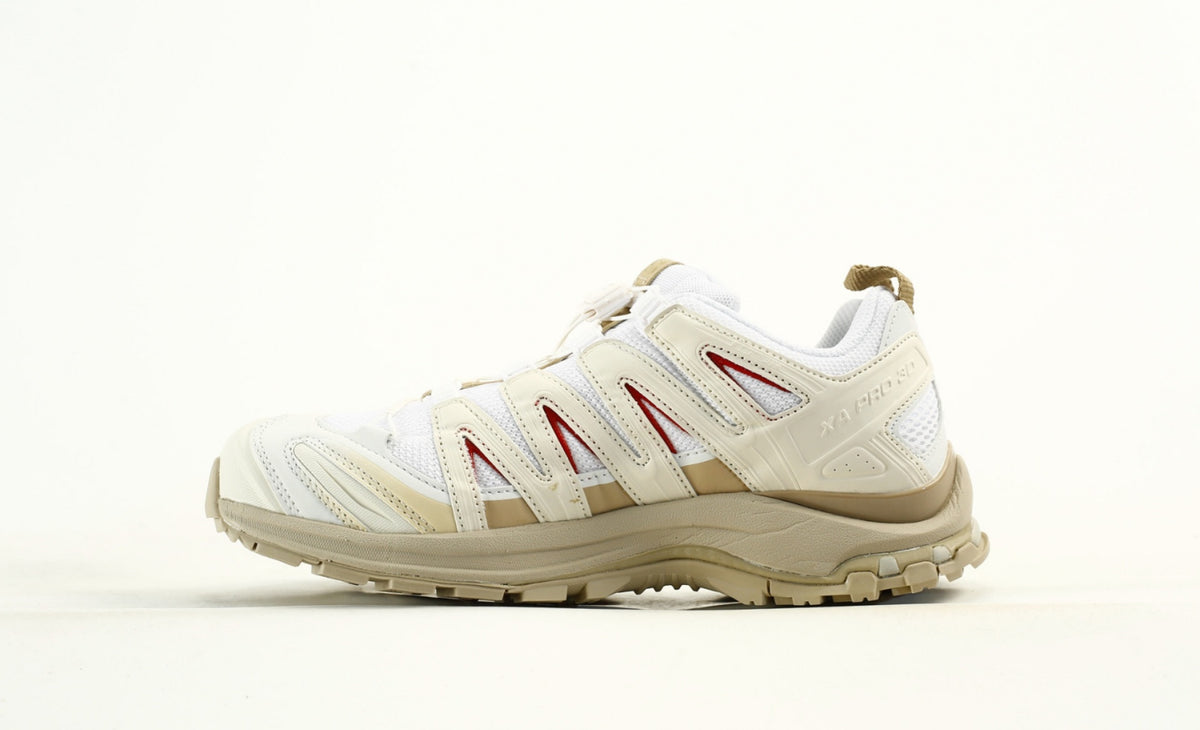 Salomon XA PRO 3D Trail Running Shoes "White Beige Red"- outdoor hiking shoes/Women's Shoe Sale / Men's Shoe Sale