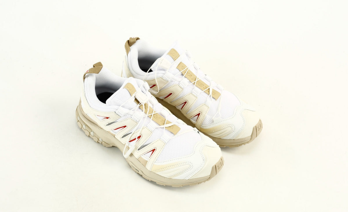 Salomon XA PRO 3D Trail Running Shoes "White Beige Red"- outdoor hiking shoes/Women's Shoe Sale / Men's Shoe Sale